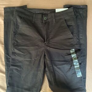 American Eagle high rise stretch black skinny cut pants
